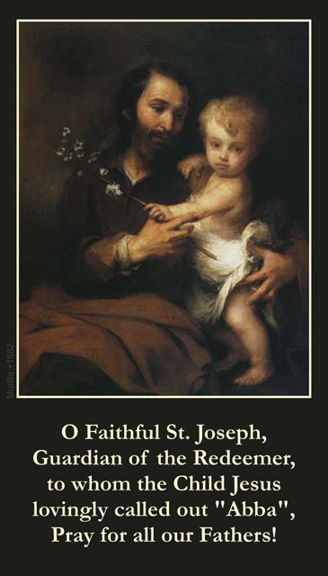 *LARGE* **ENGLISH** Father's Day Prayer Card